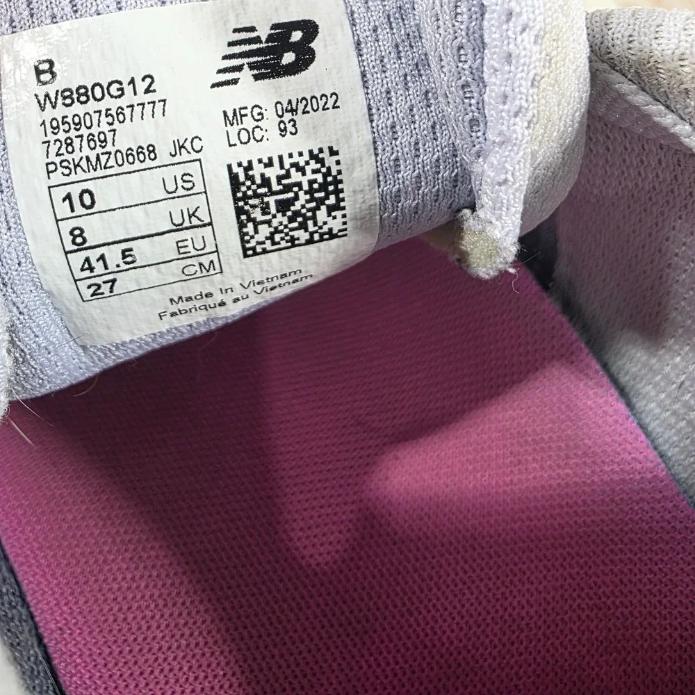 New Balance Fresh Foam 880v12 Womens 10 Running Shoes Grey Pink Orange W880G12
